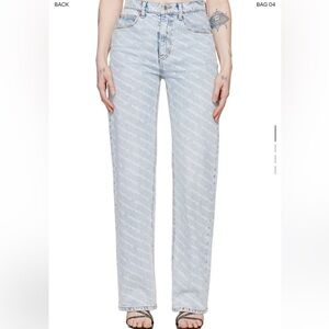 Alexander Wang logo jeans